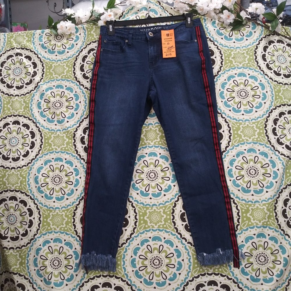 2114 Size 10 Hydraulic Side Trim, Raw Hem Jeans